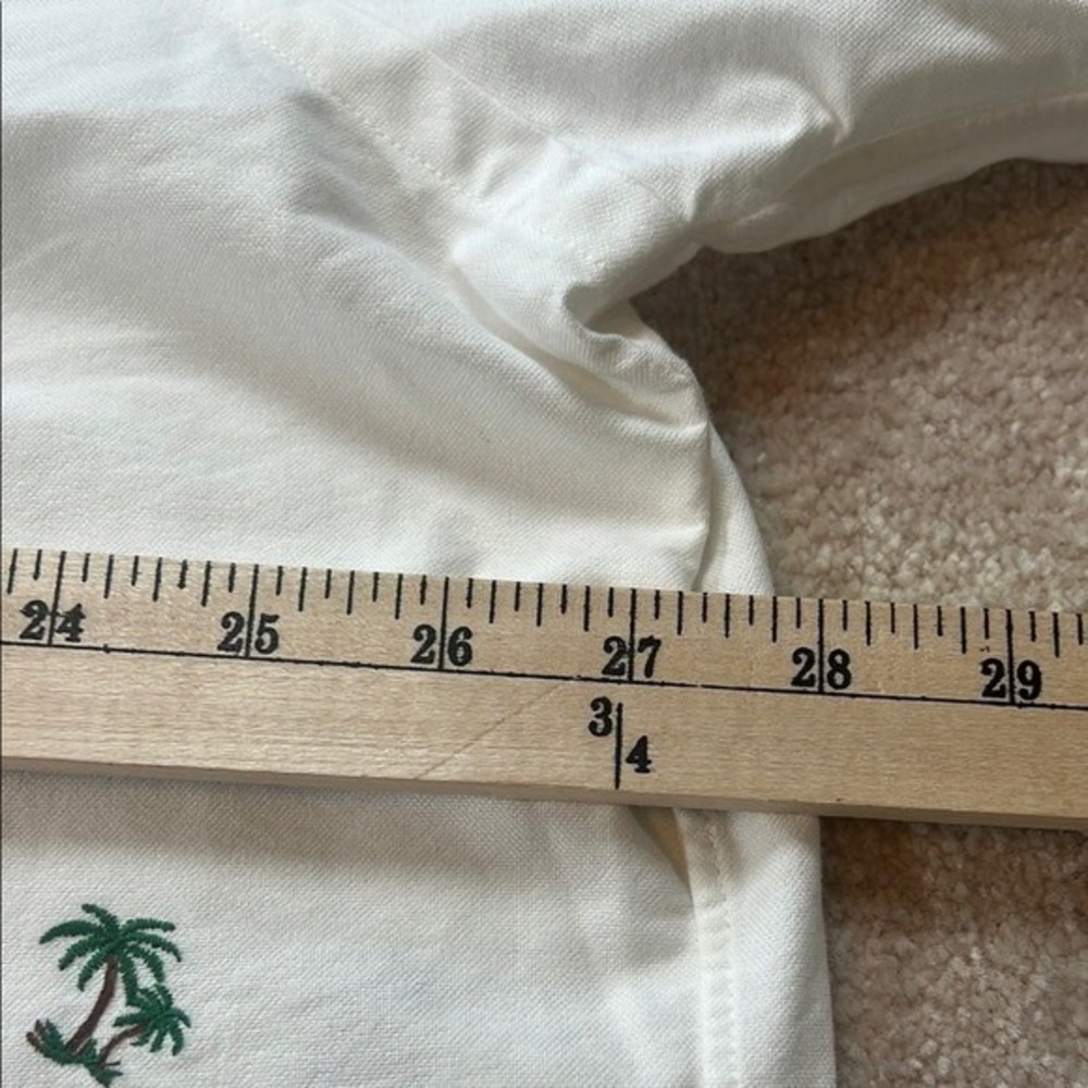 Ralph Lauren Palm Tree Print Button Down Shirt Short‎ Sleeve 1X - Picture 8 of 9